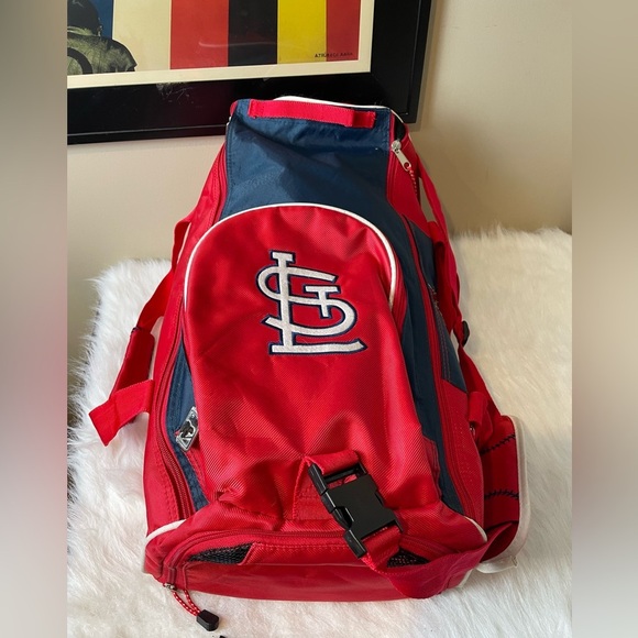 MLB Cardinals Red and Blue Duffel Bag - Picture 5 of 14